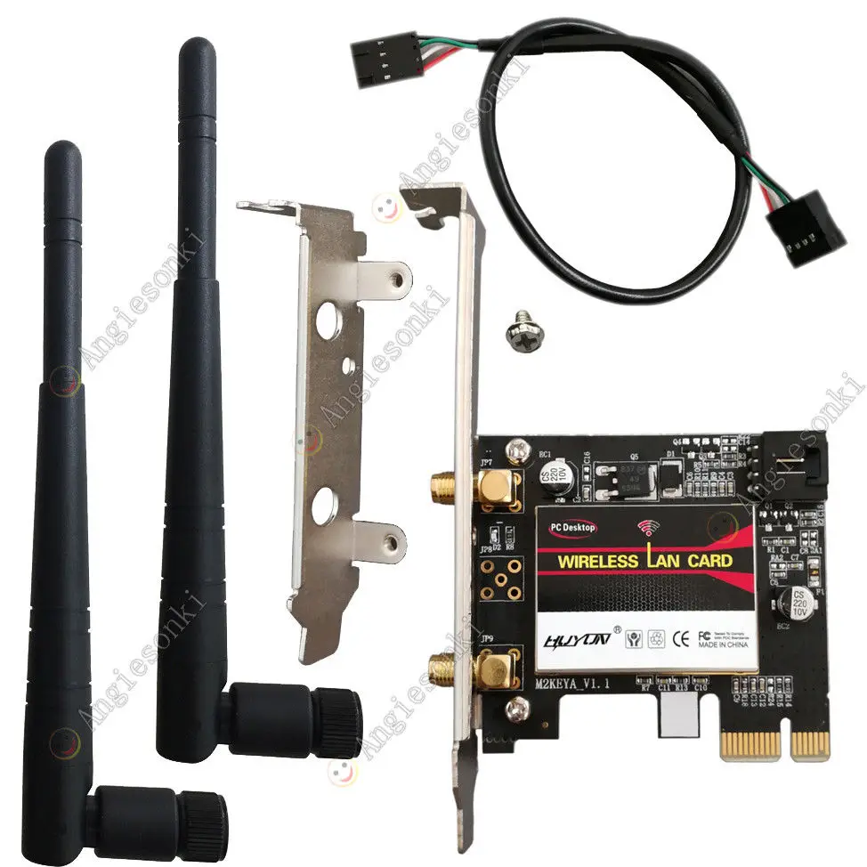 Wireless- AC 3160 Band Dual 802.11ac 433M + Bluetooth BT 4.0 PCI-E 1X 16X WIRELESS Desktop WIFI WLAN CARD for Intel 3160AC | Компьютеры и
