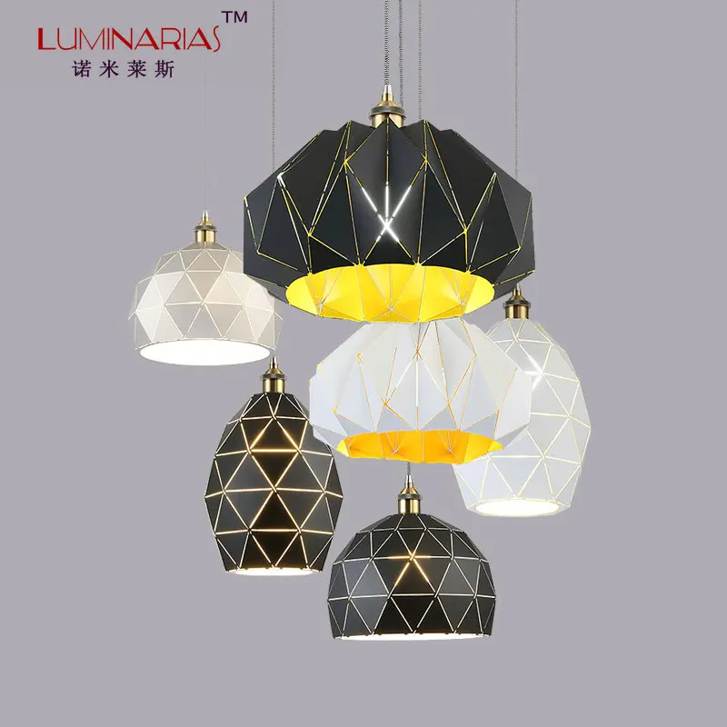 

Mordern Creative Geometric Cafe Pendant Lamps Kitchen Dinning Room Pendant Light Art Design Decoration lighting AC 110V 220V