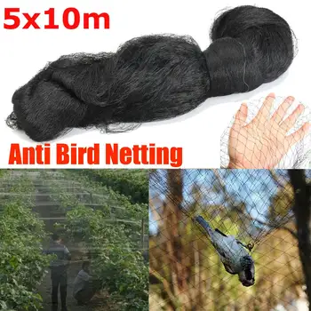 

5x10M Black Bird-Preventing Anti Bird Netting Pond Net Protection For Fruit Crop Tree Vegetable Flower Garden Mesh Pest Control