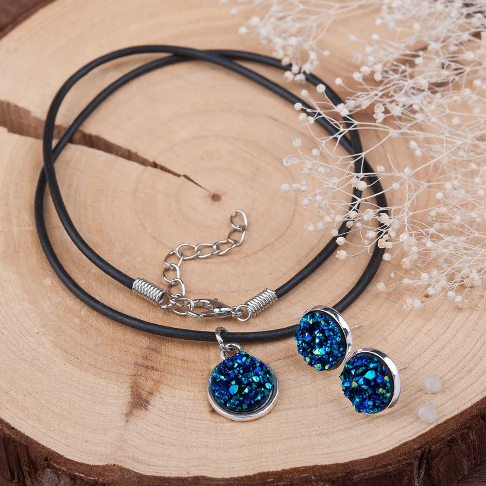Ожерелье с подвеской DoreenBeads серебряные серьги ручной работы 48 см 16х14 мм 1