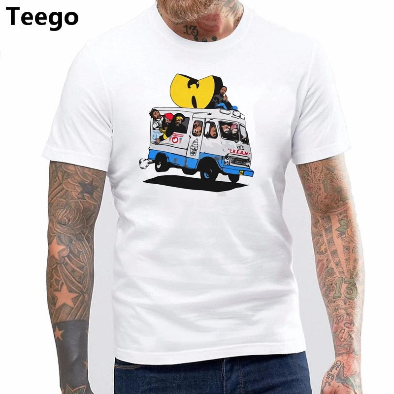 2017 new tee shirt brand tops wu tang clan ice cream t shirt men luxury