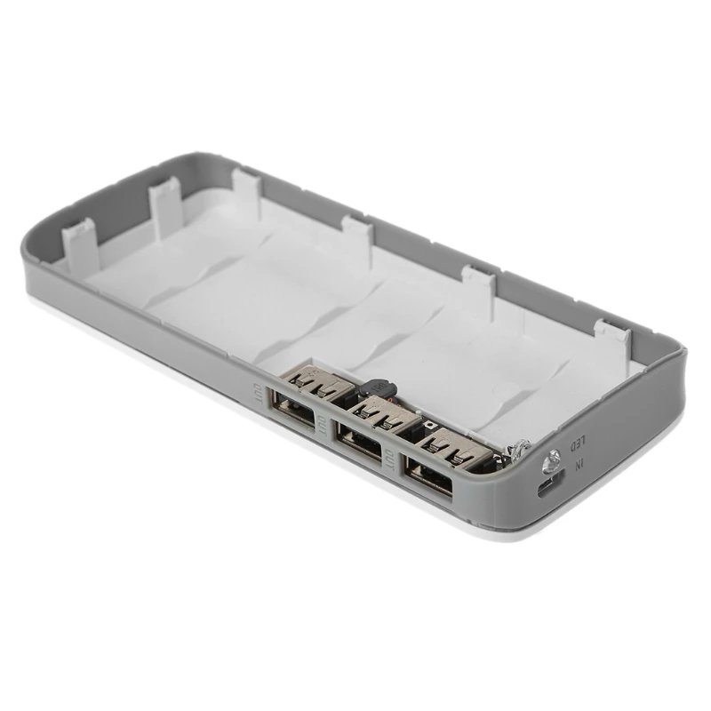 

5V 2.1A 3 USB Power Bank Charger Step Up Boost Module + 18650 Li-ion Shell Kit Jy17 19 Dropship
