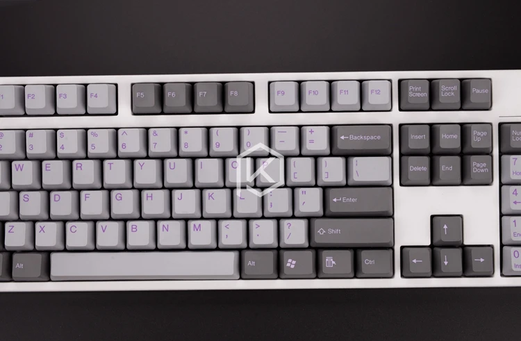 Taihao pbt, двойные брелки для самостоятельной сборки, игровая механическая клавиатура, цвет: черный, оранжевый, голубой, Радужный светильник, серый