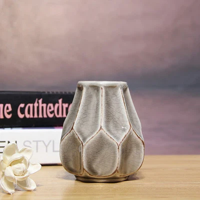 D 110X120mm European Simple Ceramic Vase Vintage old tabletop Small vase Hydroponic container creative Home Office Wedding Garden Decor - Цвет: D 110X120mm