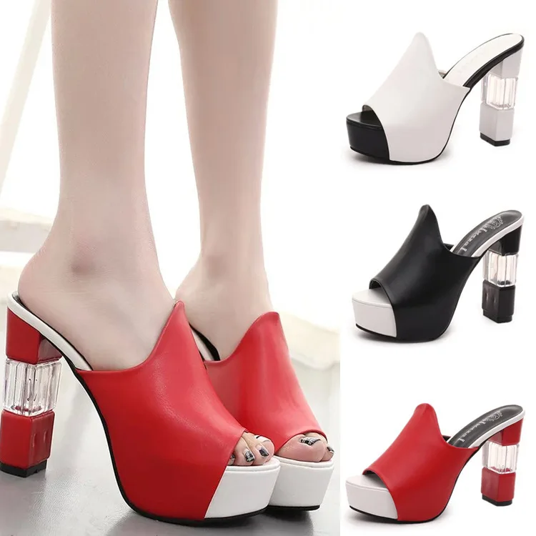 

Super High sandals Woman Sexy Fish Mouth Will 42 Shoes