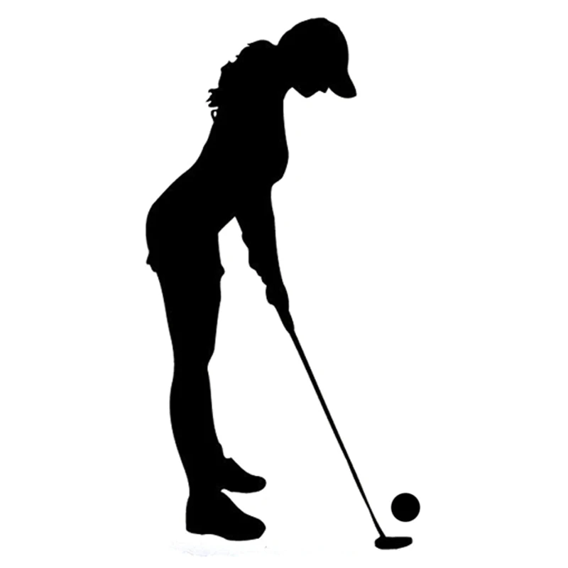 

8.5CM * 16.5CM Beautiful Sexy Interesting Golf Sports Fitness Silhouette Vinyl Bumper Sticker