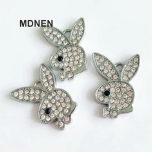 5 шт, стразы в виде Головы Кролика, подвески с бусинами, подвески, ожерелья, брелки