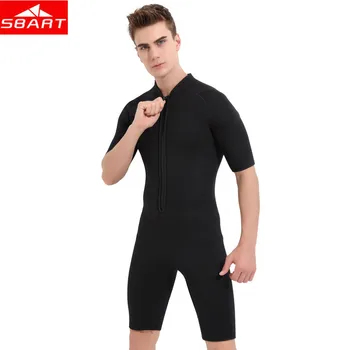 

SBART 3MM Neoprene Wetsuits Men One piece Short Sleeve Black Bathing Suits for Swimming Surfing Triathlon Scuba Diving Equipment