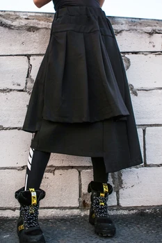 

Pure Color Thin Female Skirts Long Section Thin A Word Pleated Skirt Female Wild Faldas Mujer Moda 2018 Black Skirt Harajuku
