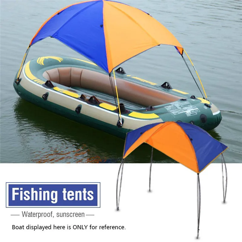 

Inflatable Boat Kayak Accessories Fishing Sun Shade Tent Rain Canopy Kayak Kit Sailboat Awning Top Cover 2-4 Person Boat Shelter