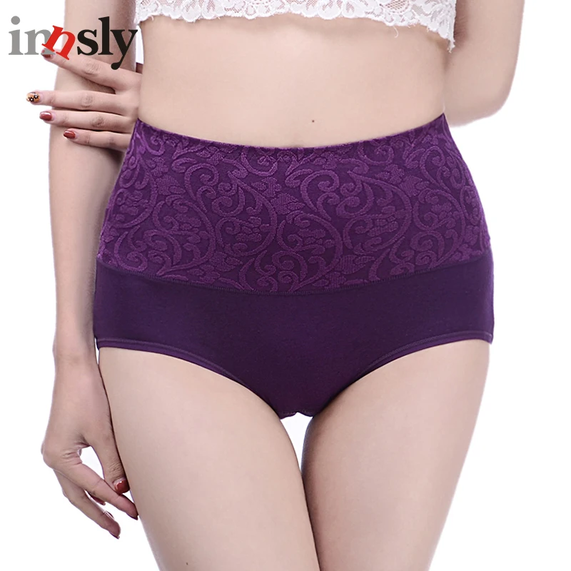 3 Pieces/Pack High Waist Panties Women Underwear Slim Waist Cotton Large Size Female Briefs Seamless Breathable Health Lingerie