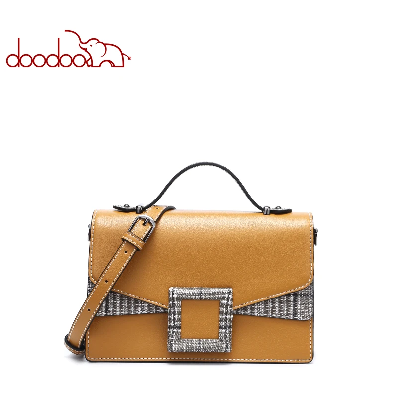 

DOODOO Brand Women Messenger Bag High Quality Soft Handle Small Flap Bag Handbag Ladies Shoulder Crossbody Bags sac a main