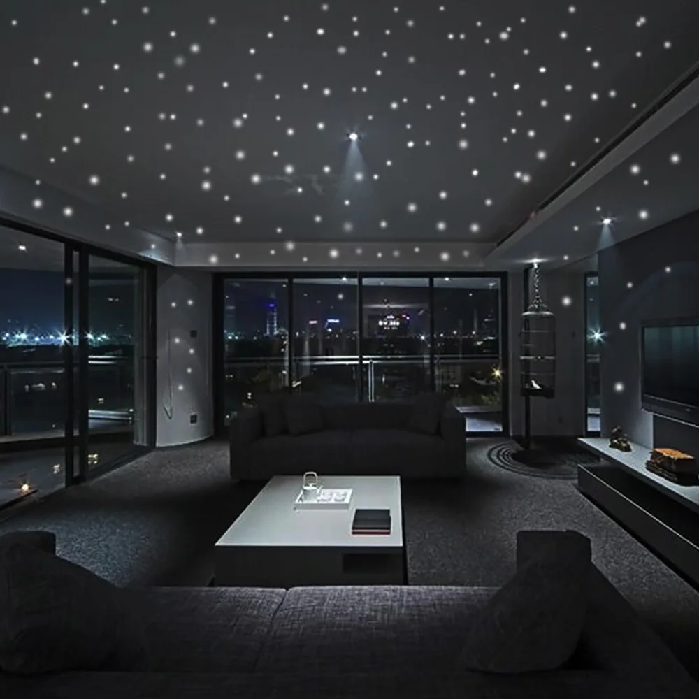 

% 2 Sheets/set Glow In The Dark Star diy Wall Stickers 407Pcs Round Dot Luminous Kids Room bedroom living room home Decor PVC