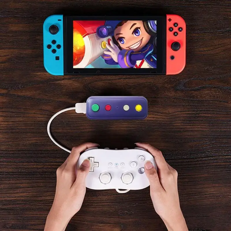 Беспроводной адаптер с bluetooth конвертер с USB кабелем, пригодный для Nintendo Switch/гэйм/Классические Editions/wii классический