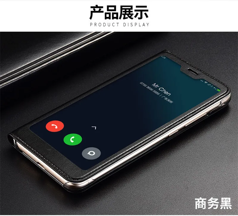 Newest for Xiaomi Redmi Note 6 Pro Case Full View Window PU Leather Flip Cover Funda Case for Xiaomi Redmi Note 6 Pro Phone Case07
