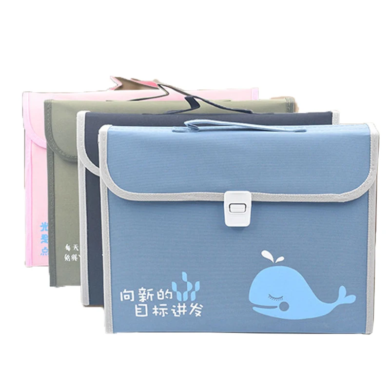 

13 Girds Stationery File Folder A4 Organizer Portable Business Filing Bag Office Supplies Document Holder Carpeta Archivador