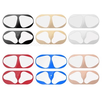 

Metal Dust Guard sticker For Air pods 2 Earphone Case For AirPods Protective Sticker Skin Protector for Apple Airpods Accessorie