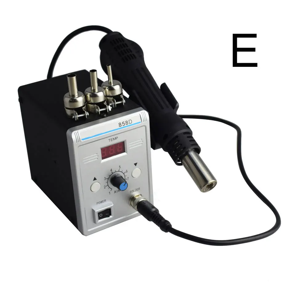 

Eruntop 858D Advanced Lead-free SMD Rework Soldering Station LED Digital Hot Air GUN Blowser