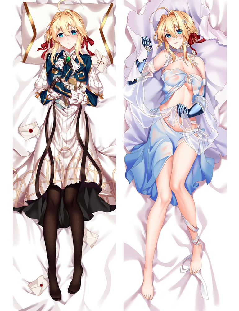 Фиолетовый Evergarden waifu японская аниме подушка для тела чехол постельное белье