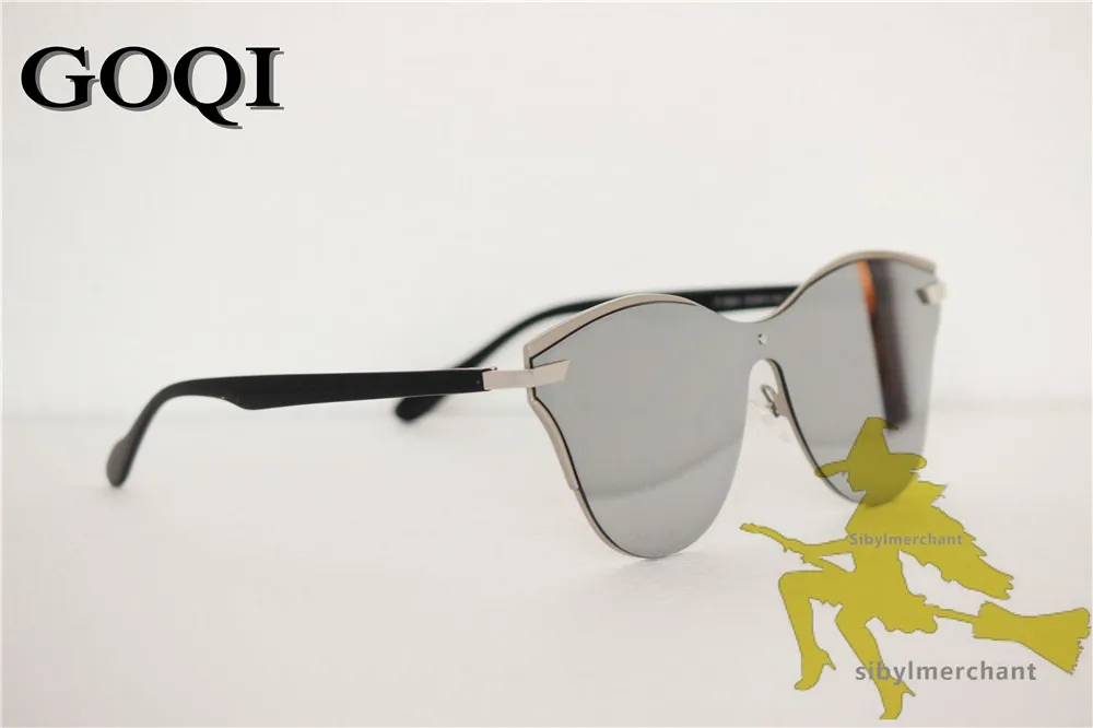 GOQI Модные женские поляризованные цветные Поляризованные солнечные очки, женские очки с металлической оправой, праздничные солнцезащитные очки для покупок