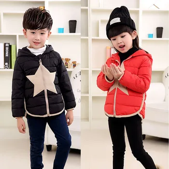 

2017 New Children Kids Girls Winter Jacket Boy Baby Slim Hooded Jacket