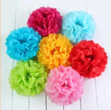 

free shipping 6 piece/lot 18" (45CM) Tissue paper pom poms flower balls for wedding decorations kid birthday party decor