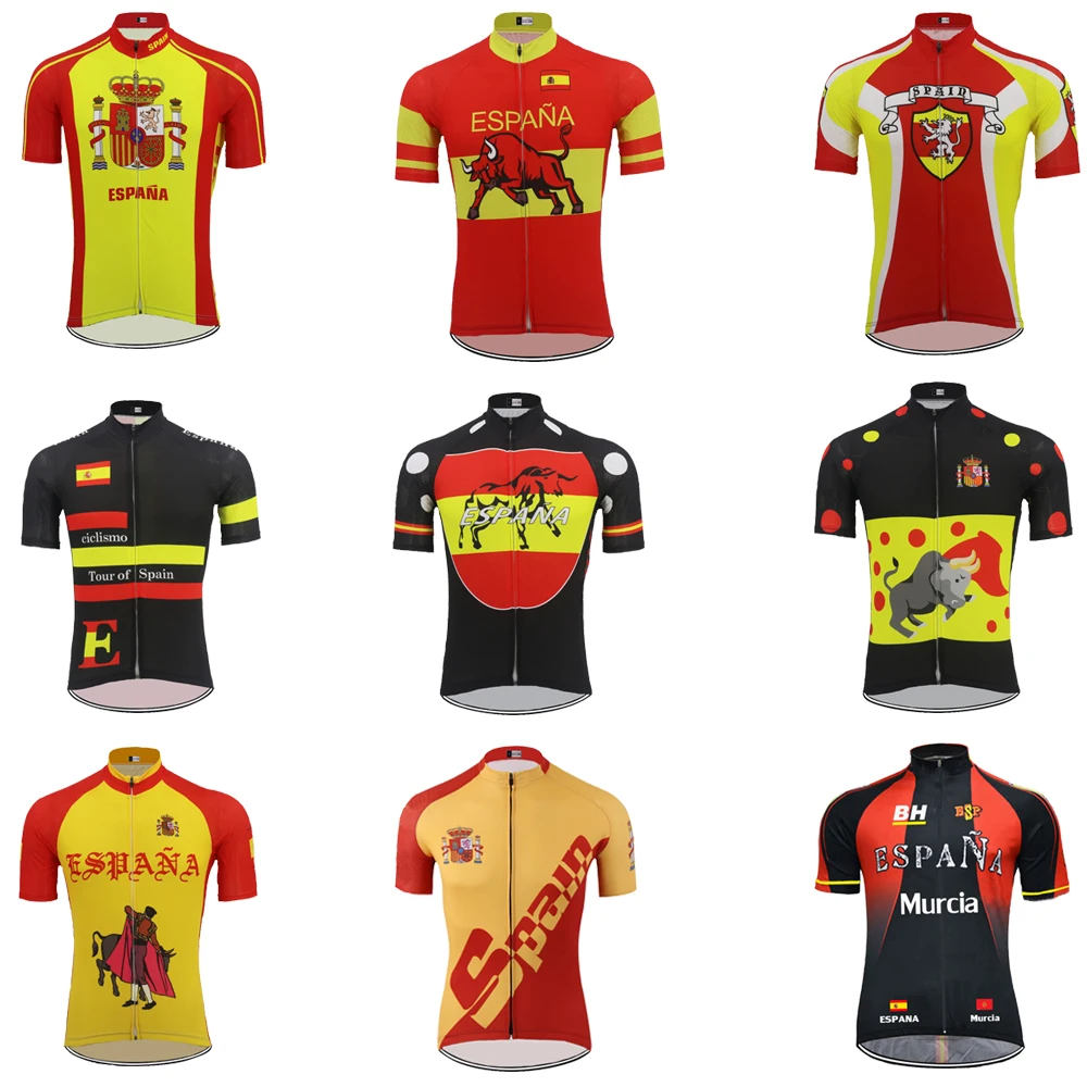 2018 spain cycling jerseys ropa ciclismo men short sleeved ESPANA