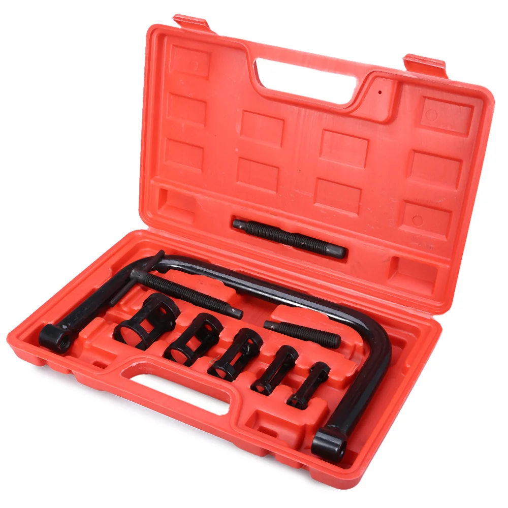 

Professional 10pcs Solid Valve Clamps Spring Compressor Set Automotive Installer Removal Tool Set for Engine Care Hand Tools Set
