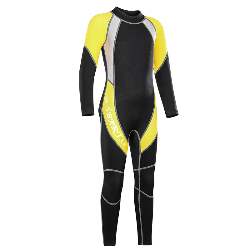 Criança do Bebê Crianças e Meninas Crianças Wetsuit Completo Premium Neoprene Meninos Juventude Nadar Surf Snorkel Mergulho Volta Zip Terno Molhado 2mm Mod. 311601