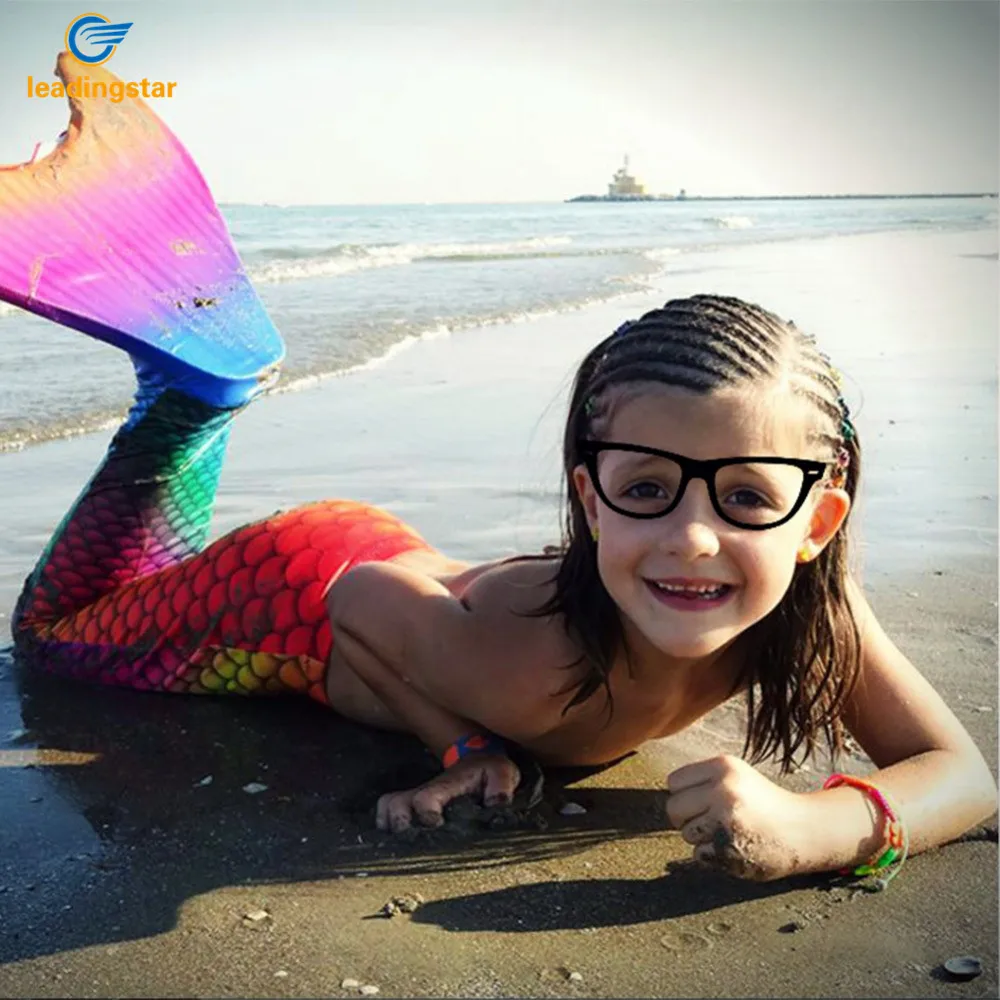 

LeadingStar Little Girl's Mermaid Tail Swimwear Swimsuit with Monofin Swim Fin for Swimming zk30
