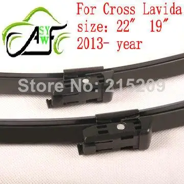 

Free shipping car wiper blade For Volkswagen vw Cross Lavida size 22" 19" Soft Rubber WindShield Wiper Blade 2pcs/pair deflector
