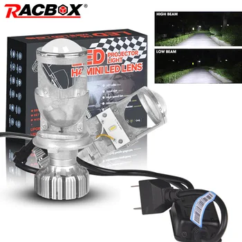 

Racbox 1.5 inch H4 LED Mini Bi Projector Lens Conversion Kit Automobiles Hi/Lo Beam Super bright Headlight Bulbs Retrofit DIY 12