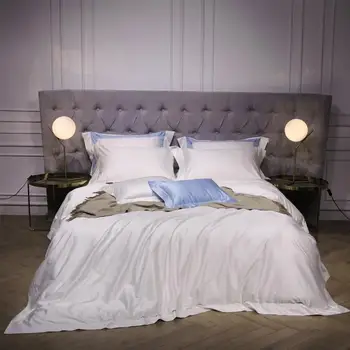 

High Counts 1000TC Solid Pink Red White Bedding Duvet cover 4/6Pieces Bedding Set King Queen size Bed sheet set Pillow shams