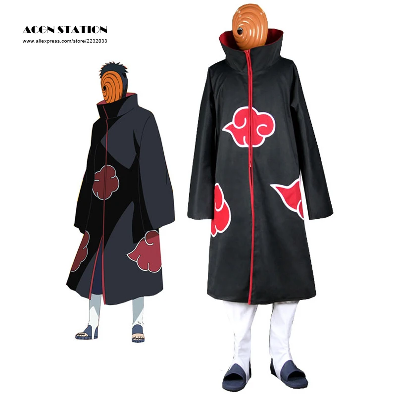 

2018 Free Shipping Cosplay naruto Akatsuki Orochimaru uchiha madara Sasuke itachi Pein Clothes Costume cloak cape wind Dust Coat