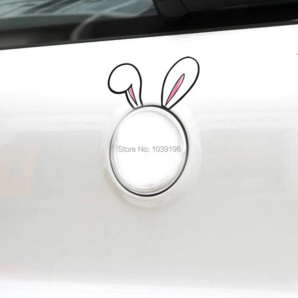 

2 x Creative Car Stickers Lovely Rabbit Ears Car Decoration Decals for Tesla Ford Toyota Chevrolet Volkswagen VW Hyundai Kia