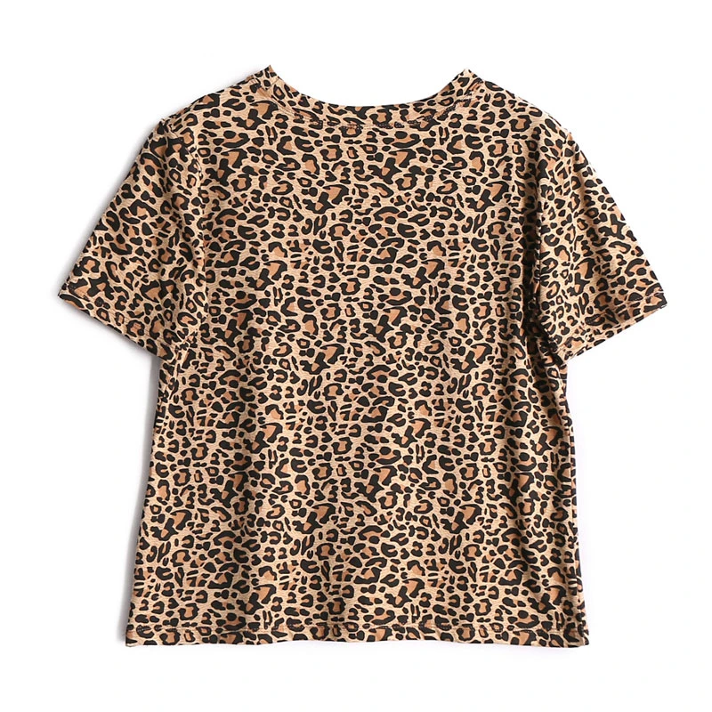 2019 женская футболка с леопардовым принтом Женская Сексуальная Вышивка с буквами повседневные футболки Топы женские модные футболки с