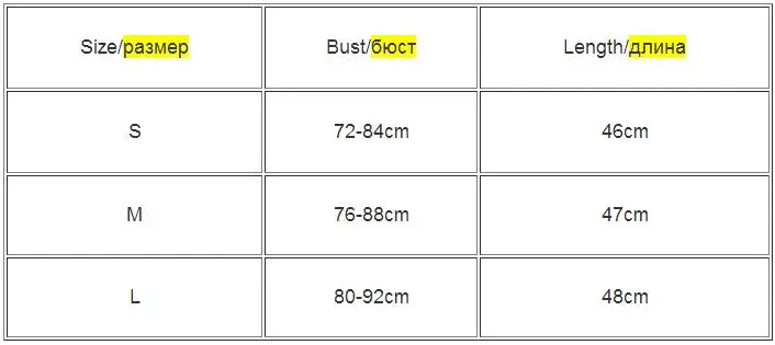 Nättröja Dam - Storlekstabell