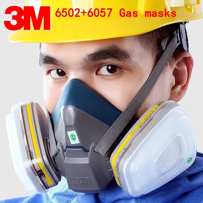 3 м 6502+ 6057 респиратор, противогаз, Подлинная безопасность, 3 м, защитная маска от нескольких типов, химическая противогаз