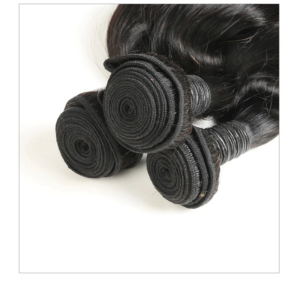Hair Villa Brazilian Unprocessed Human Hair 3 Bundles Loose Wave Hair Weft  Natural Color Salon Longest Hair PCT 20% 8-28inch (4)