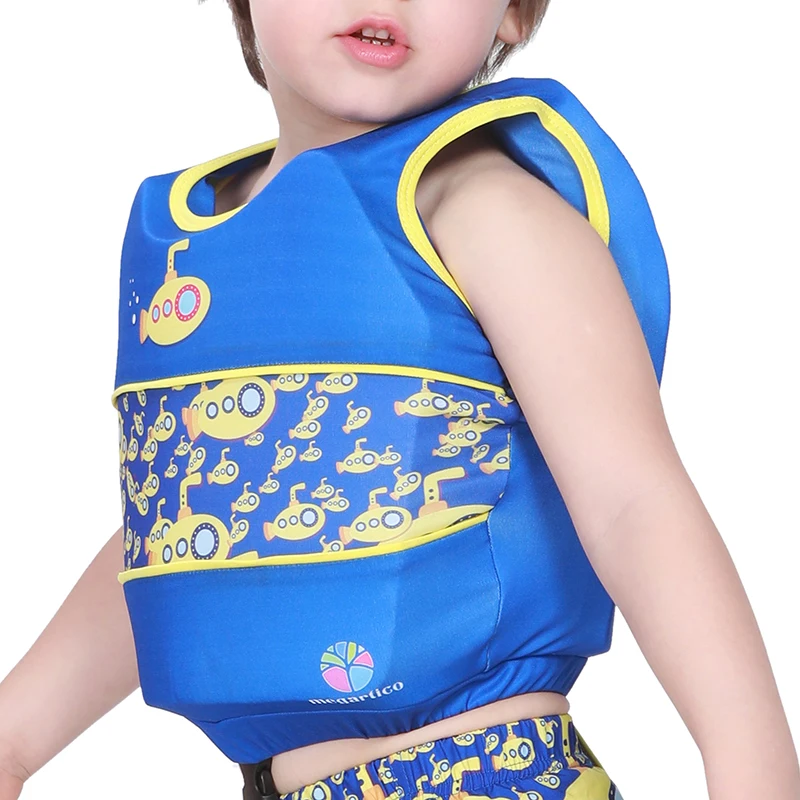 Megartico life vest kids swim trainer suit for children boys toddler float aids sharks girls life jacket vest 2 pieces set