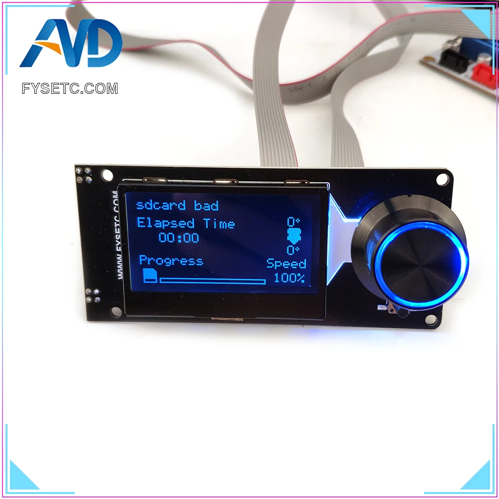 D Тип MINI12864 lcd v1.2 экран белый на черном мини 12864 lcd умный дисплей поддерживает Marlin DIY с sd-картой части 3d принтера