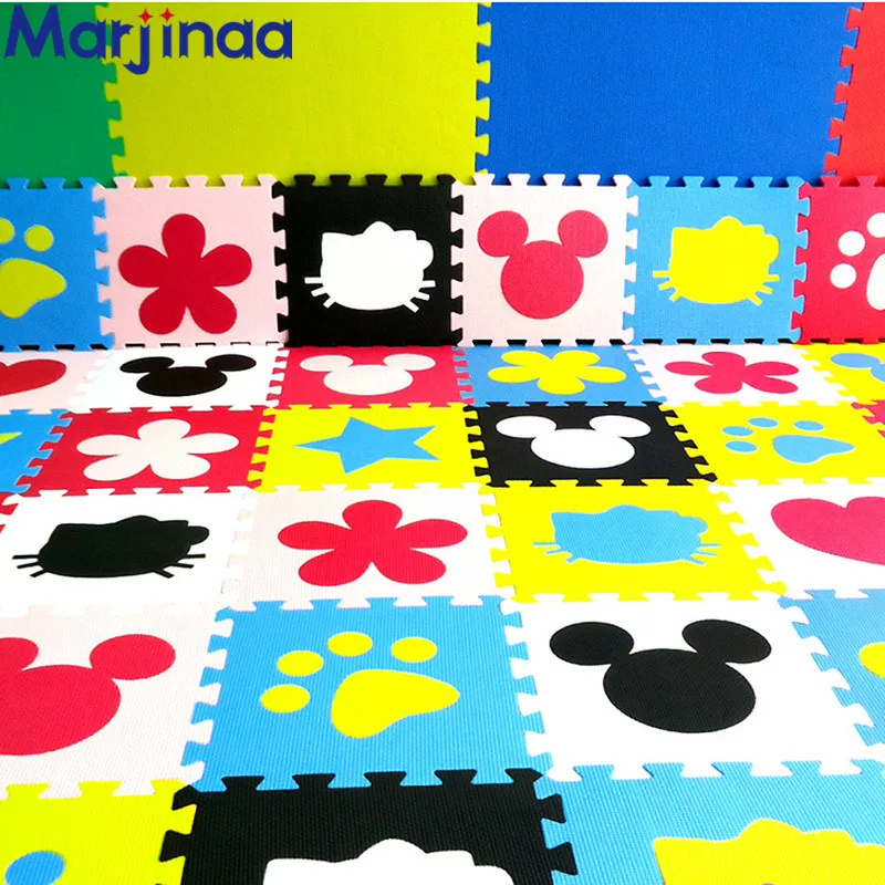 Marjinaa EVA Children’s soft developing crawling rugs,baby play puzzle number/letter/cartoon foam mat,pad floor for baby games