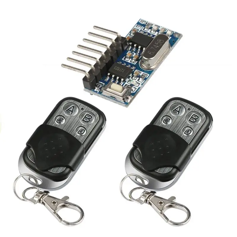 

433MHz RF 4 Channel Learning Module Code 1527 Transmitter And Receiver Relay Module Diy Remote Control System Garage Door Opener