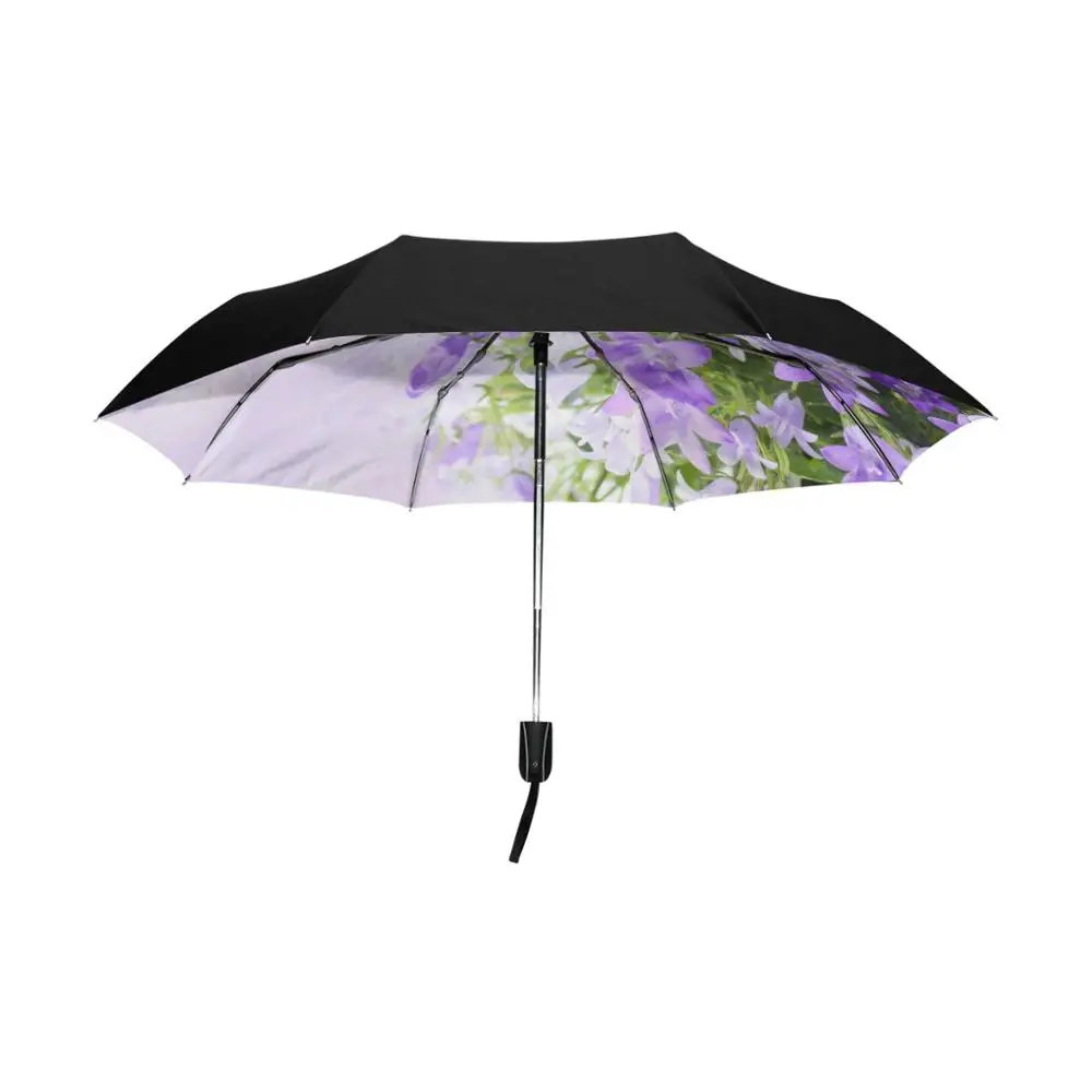 Женский зонт с цветами, защита от УФ-лучей, зонт от солнца, фиолетовый, женский рюкзак, полностью автоматический зонт, полиэстер, водонепроницаемый - Цвет: Item 1