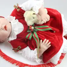 Мягкие силиконовые куклы для новорожденных спящие Детские Рождественские подарки игрушки для девочек Brinquedos принцесса день рождения куклы игрушки для вечеринки перед рождением ребенка