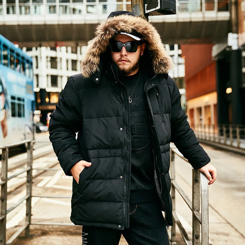 

2018 Winter New brand Men's Park Warm Coat Men's Thick coat Detachable Hat With Large Fur Collar jacket More Size XL-5XL 6XL