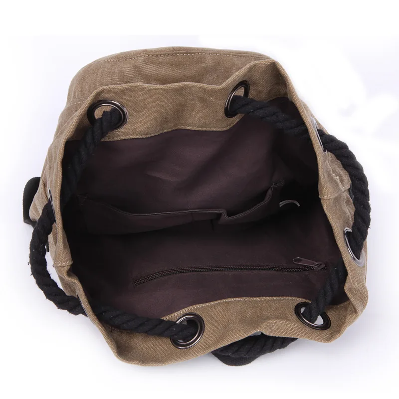 Scione Unisex Mochila de lona 2 diferentes tamaños cubo Mochila de equipaje de viaje bolso Casual los hombres portátil Mochila Scione Unisex Mochila de lona 2 diferentes tamaños cubo Mochila de equipaje de viaje bolso Casual los hombres portátil Mochila