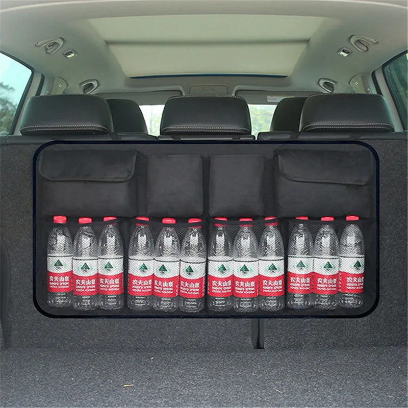Универсальный автомобильный Органайзер багажник Задняя сумка для хранения на заднее сиденье сетчатый карман