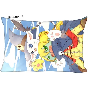 

Custom Digimon Printed Pillowcase Home Living room cushion Rectangular Silk Pillowcase Two Sides More size