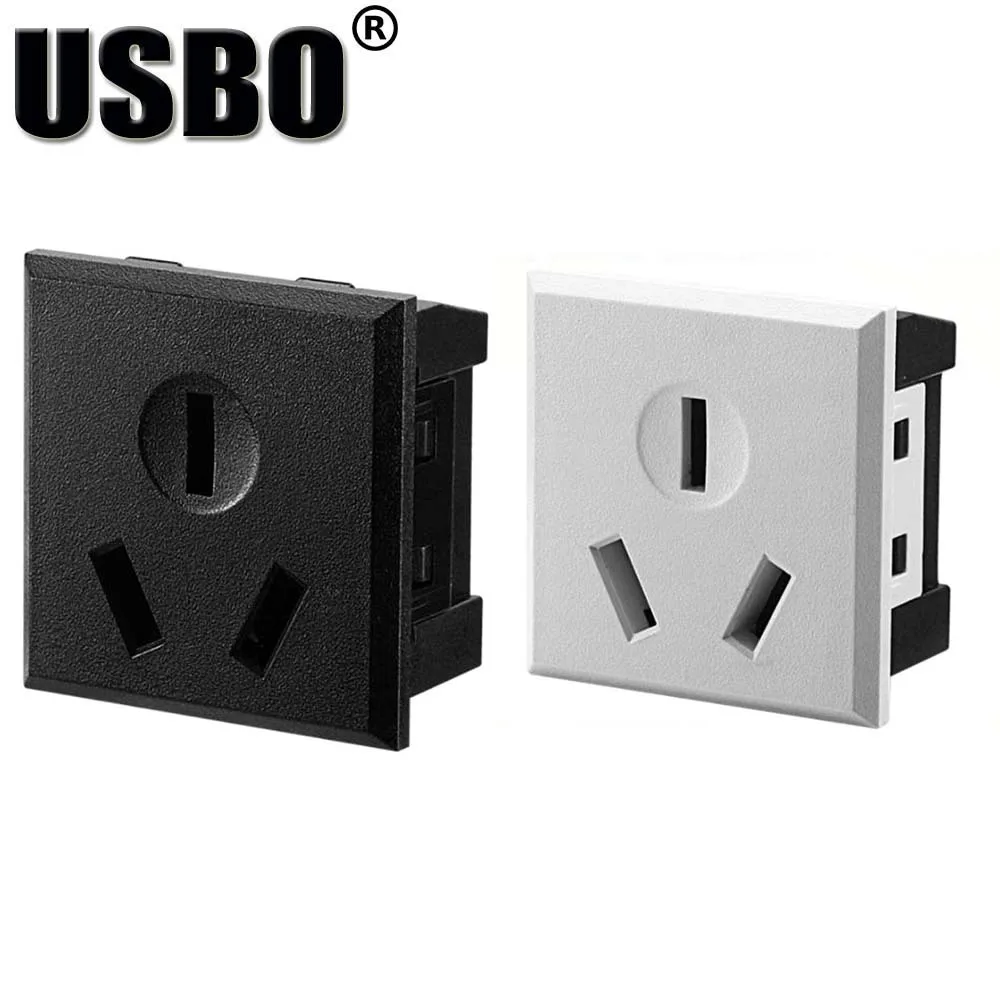 

Supply Black Card-type AU 16A 250V power socket embedded Australian standard desktop socket DC charging power socket module